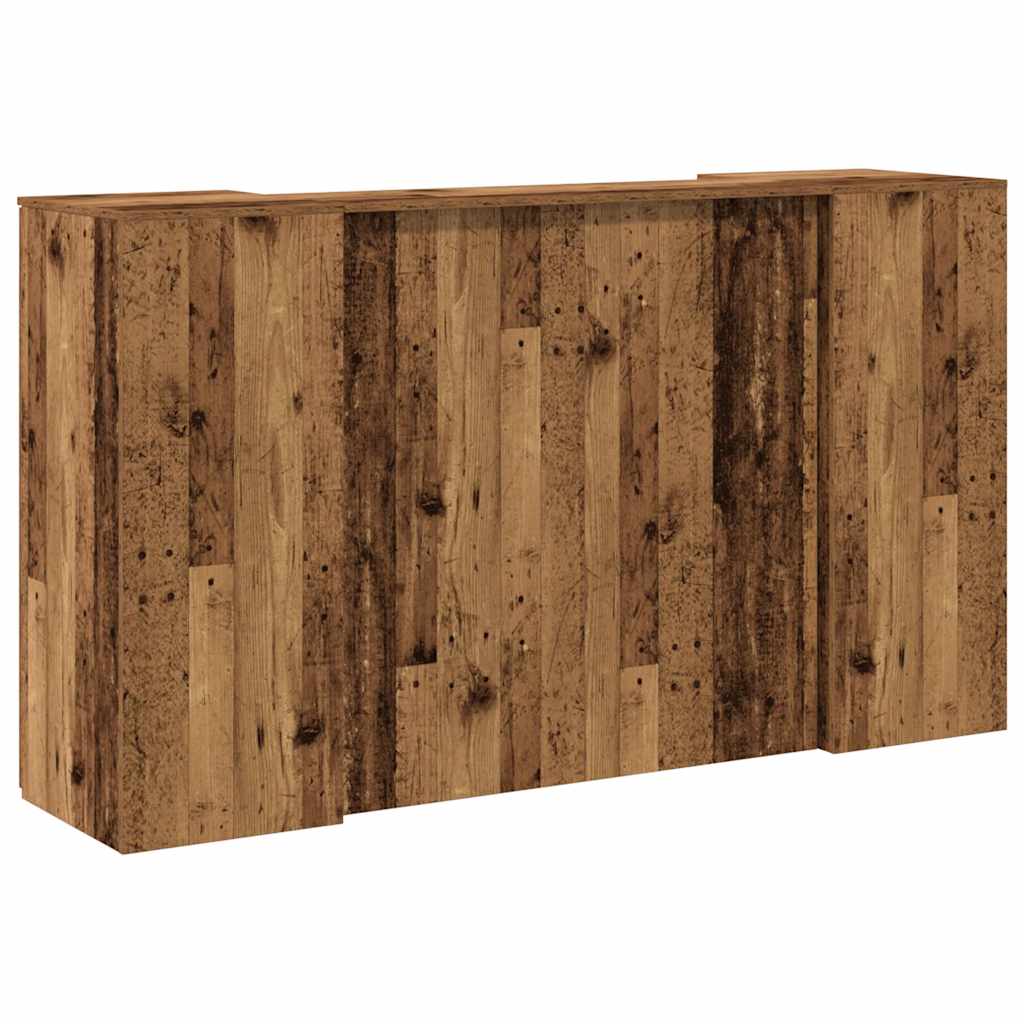 Receptiebalie 180x50x103,5 cm bewerkt hout oud houtkleurig is nu te koop bij PeponiXL, paradijselijk wonen!