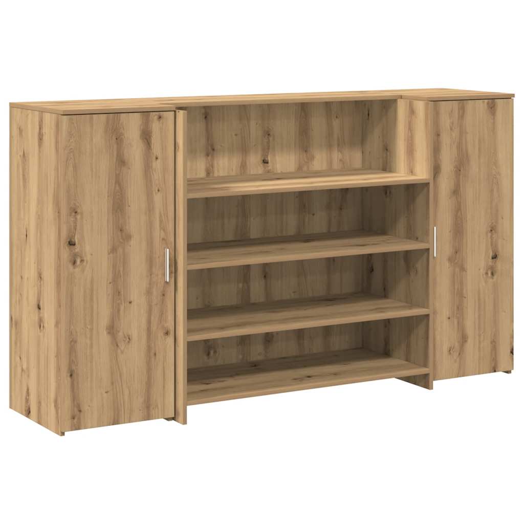 Receptiebalie 180x50x103,5cm bewerkt hout artisanaal eikenkleur is nu te koop bij PeponiXL, paradijselijk wonen!