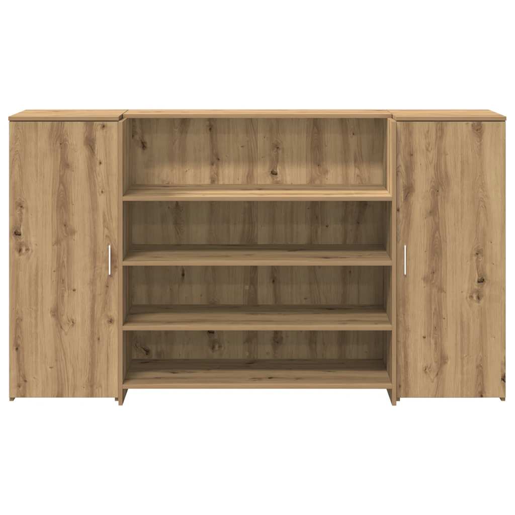 Receptiebalie 180x50x103,5cm bewerkt hout artisanaal eikenkleur is nu te koop bij PeponiXL, paradijselijk wonen!