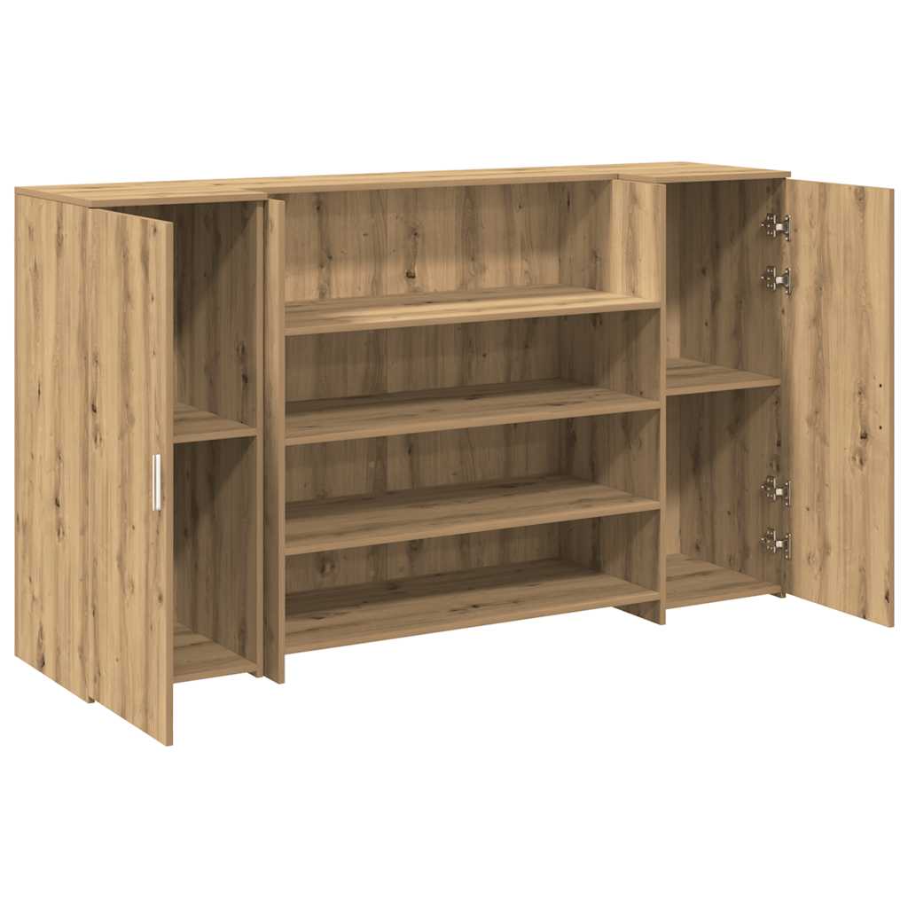 Receptiebalie 180x50x103,5cm bewerkt hout artisanaal eikenkleur is nu te koop bij PeponiXL, paradijselijk wonen!