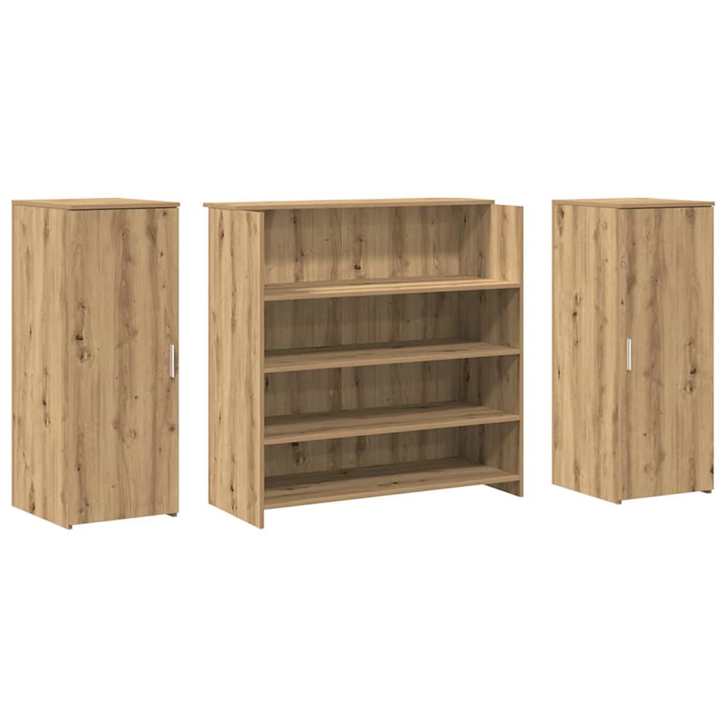 Receptiebalie 180x50x103,5cm bewerkt hout artisanaal eikenkleur is nu te koop bij PeponiXL, paradijselijk wonen!