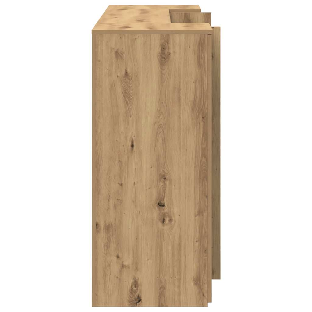 Receptiebalie 180x50x103,5cm bewerkt hout artisanaal eikenkleur is nu te koop bij PeponiXL, paradijselijk wonen!