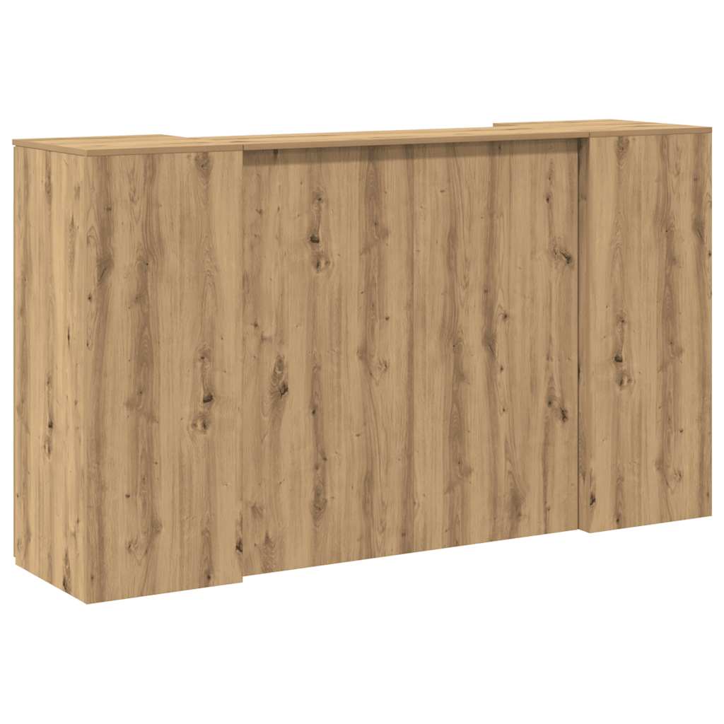 Receptiebalie 180x50x103,5cm bewerkt hout artisanaal eikenkleur is nu te koop bij PeponiXL, paradijselijk wonen!