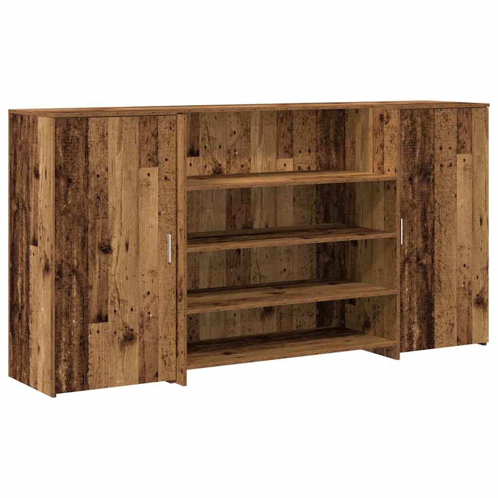 Receptiebalie 200x50x103,5 cm bewerkt hout oud houtkleurig is nu te koop bij PeponiXL, paradijselijk wonen!