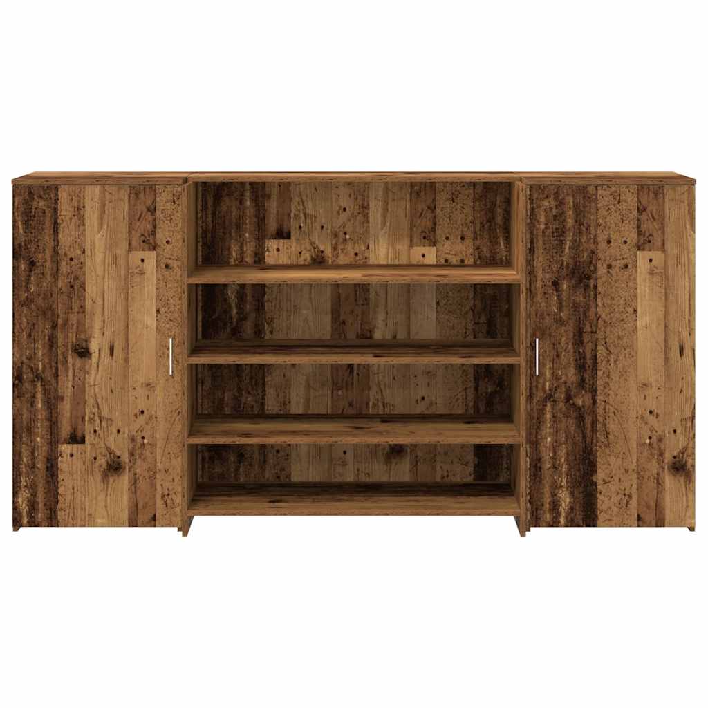 Receptiebalie 200x50x103,5 cm bewerkt hout oud houtkleurig is nu te koop bij PeponiXL, paradijselijk wonen!