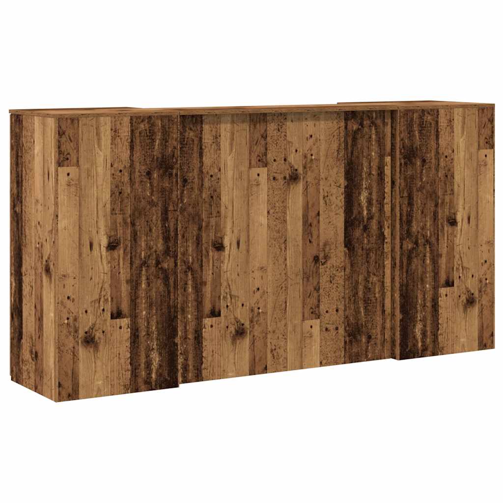 Receptiebalie 200x50x103,5 cm bewerkt hout oud houtkleurig is nu te koop bij PeponiXL, paradijselijk wonen!