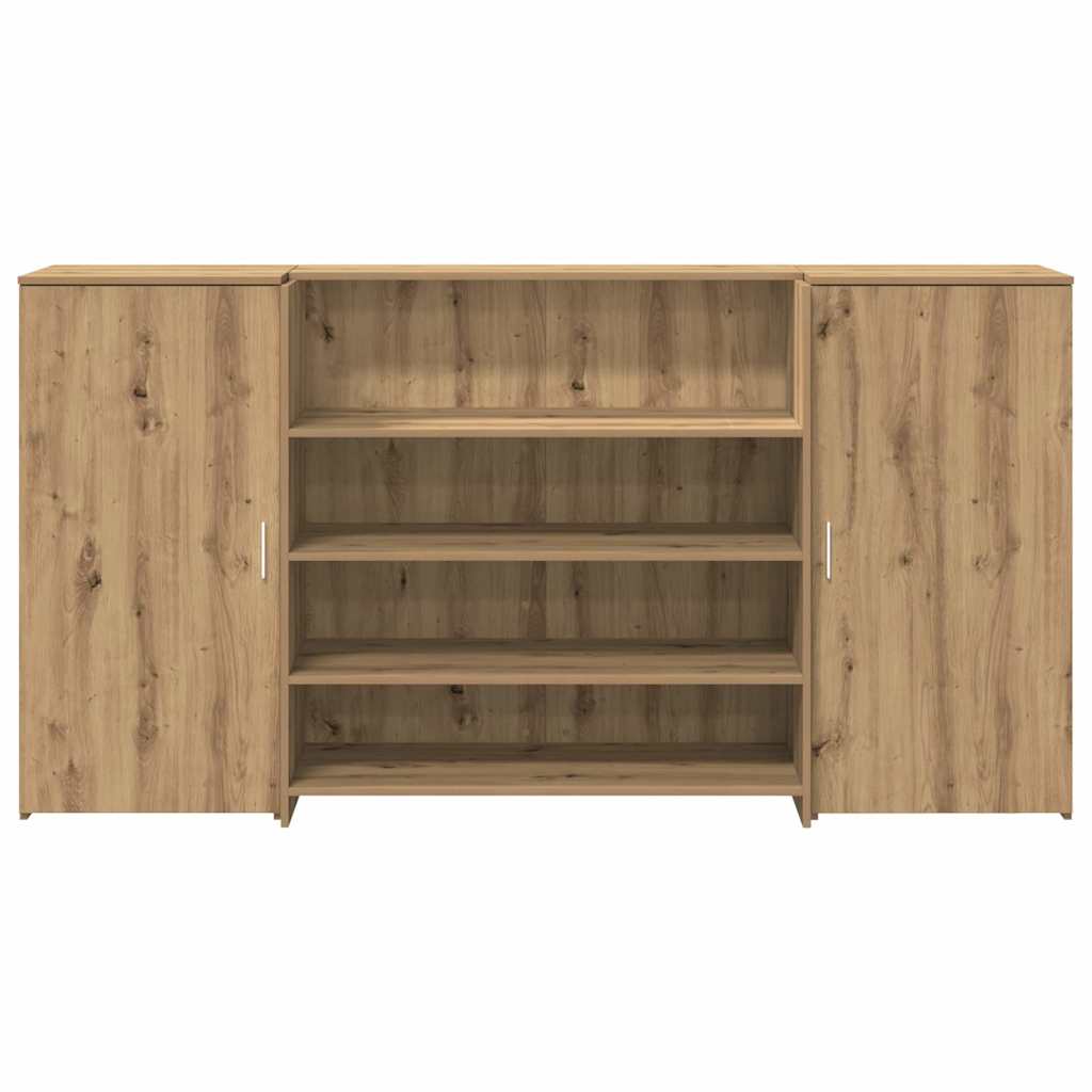 Receptiebalie 200x50x103,5cm bewerkt hout artisanaal eikenkleur is nu te koop bij PeponiXL, paradijselijk wonen!