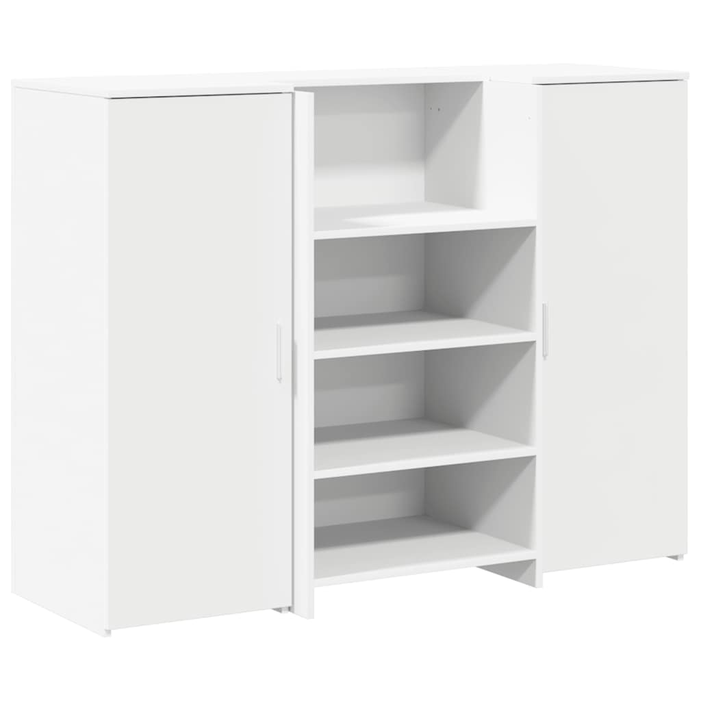Receptiebalie 135x50x103,5 cm bewerkt hout wit is nu te koop bij PeponiXL, paradijselijk wonen!