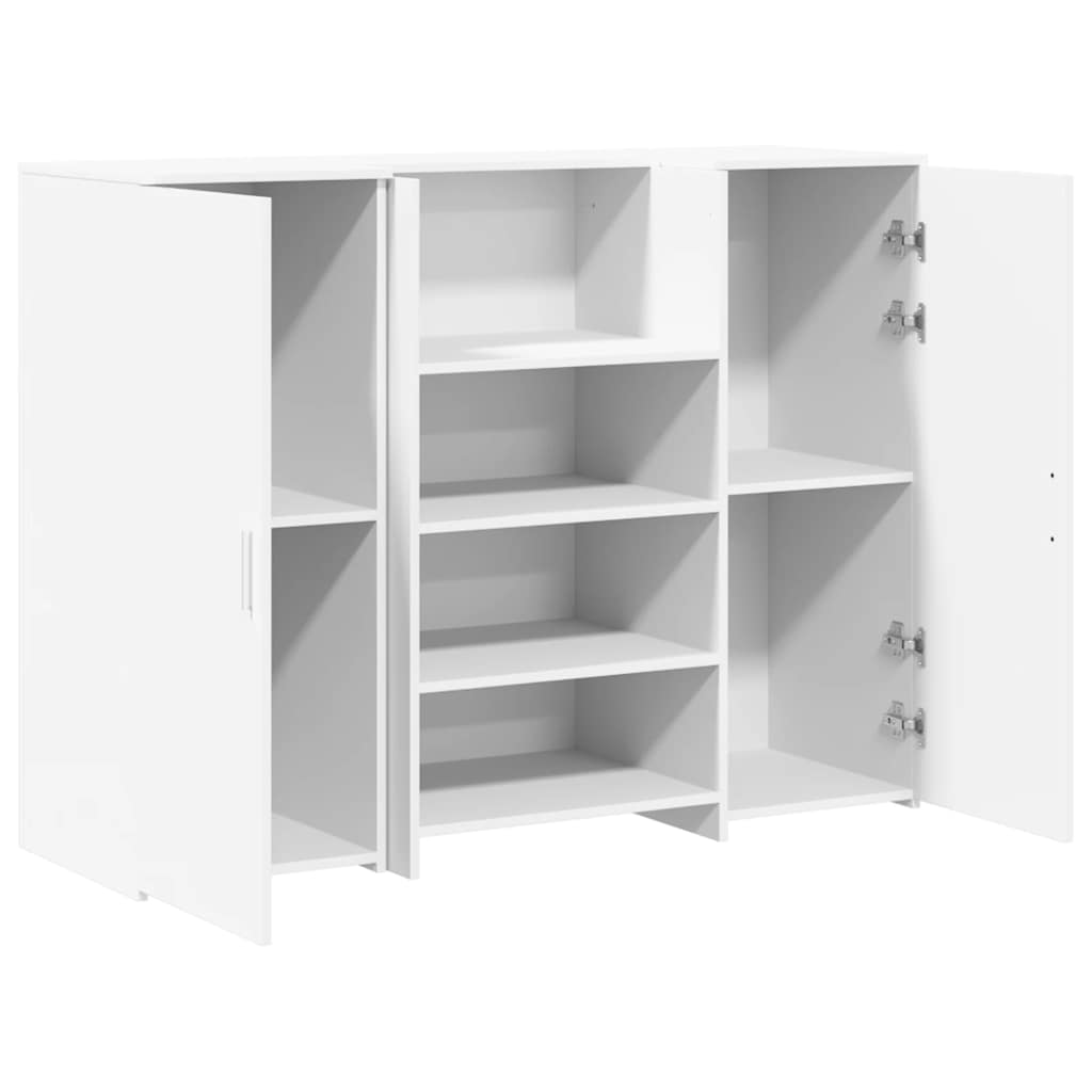 Receptiebalie 135x50x103,5 cm bewerkt hout wit is nu te koop bij PeponiXL, paradijselijk wonen!