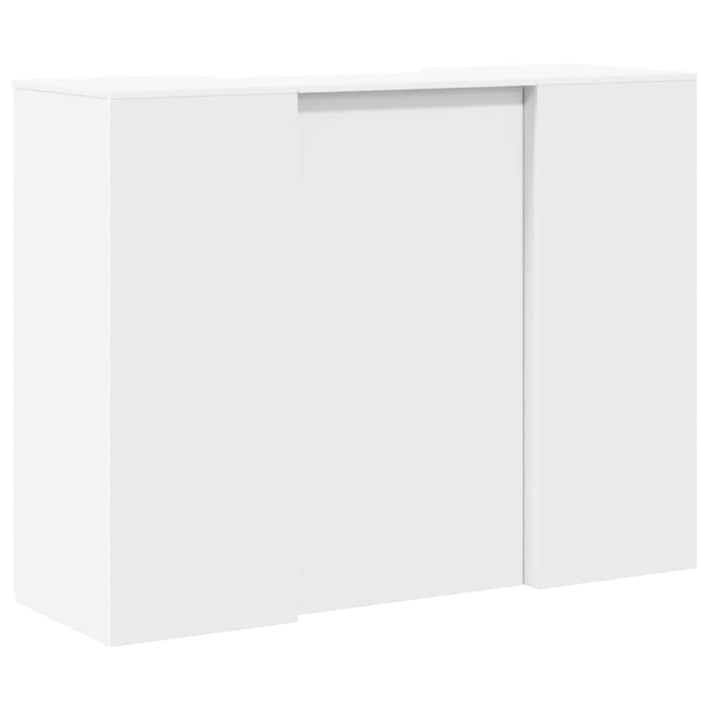 Receptiebalie 135x50x103,5 cm bewerkt hout wit is nu te koop bij PeponiXL, paradijselijk wonen!