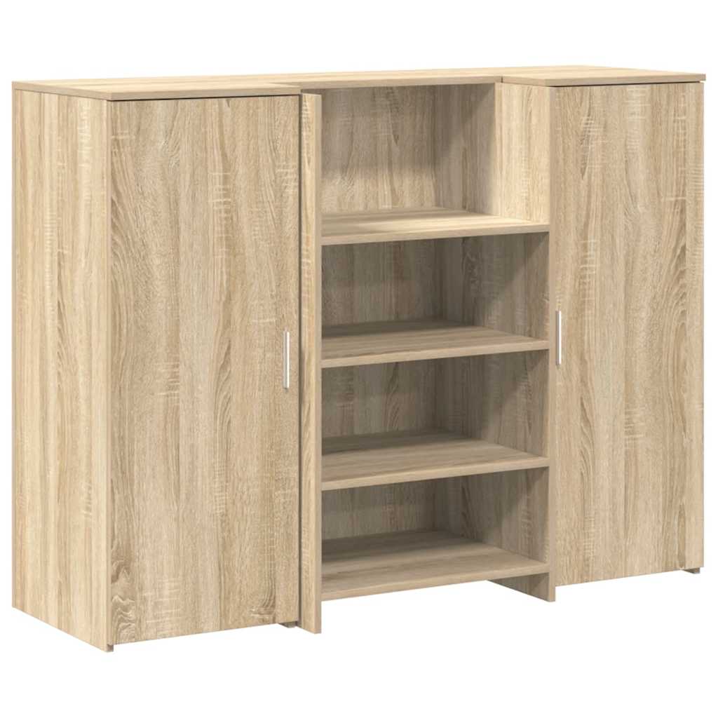 Receptiebalie 135x50x103,5 cm bewerkt hout sonoma eikenkleurig is nu te koop bij PeponiXL, paradijselijk wonen!
