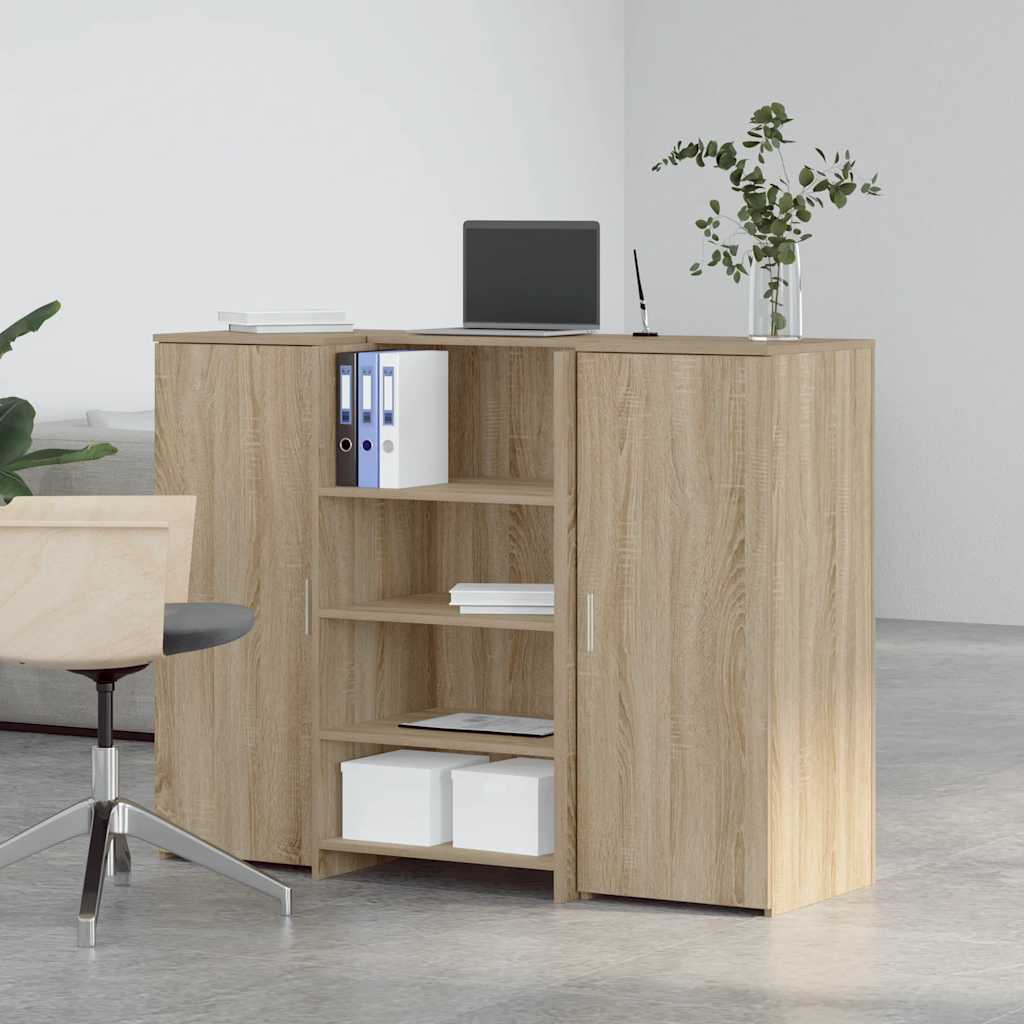 Receptiebalie 135x50x103,5 cm bewerkt hout sonoma eikenkleurig is nu te koop bij PeponiXL, paradijselijk wonen!