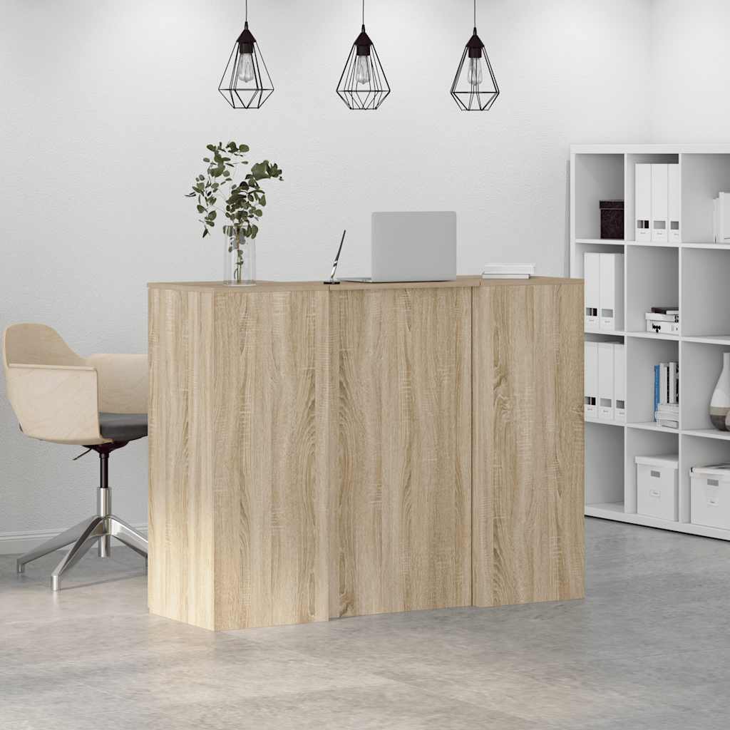 Receptiebalie 135x50x103,5 cm bewerkt hout sonoma eikenkleurig is nu te koop bij PeponiXL, paradijselijk wonen!