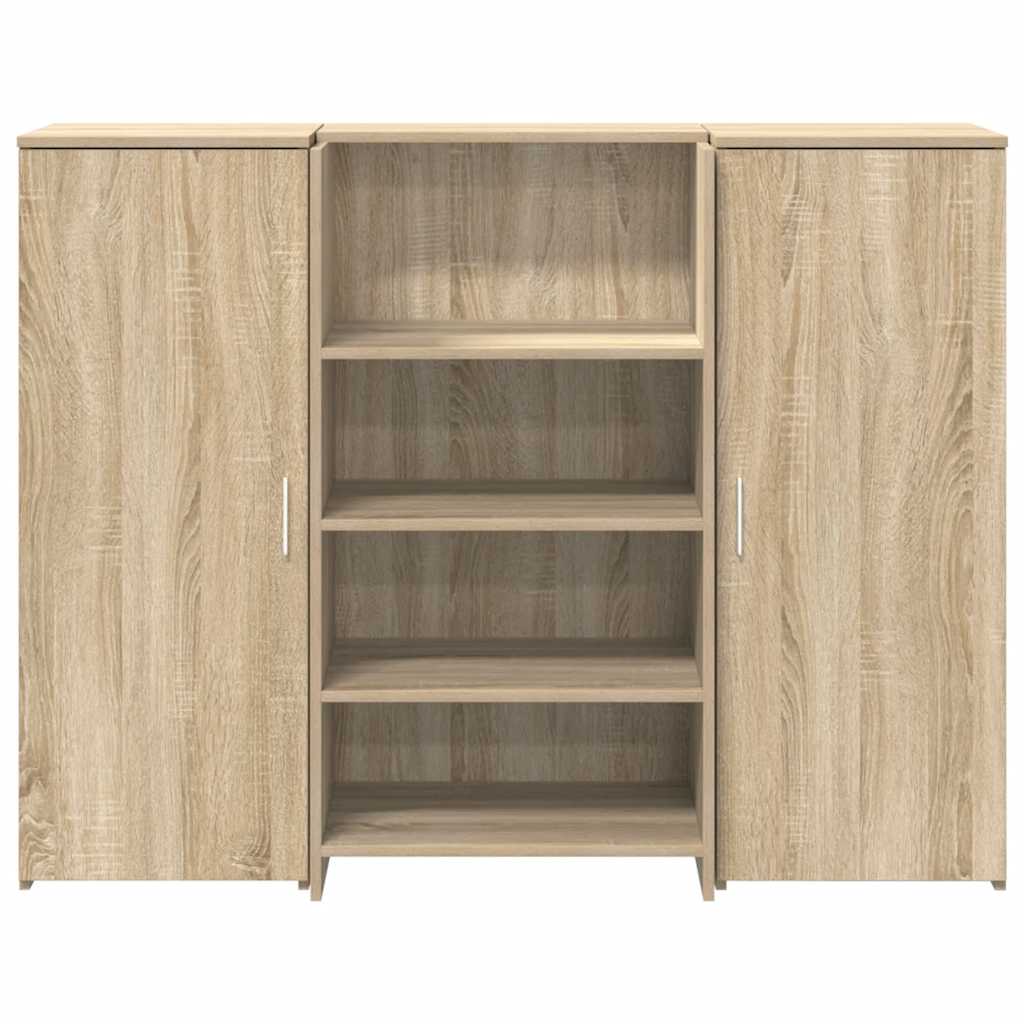 Receptiebalie 135x50x103,5 cm bewerkt hout sonoma eikenkleurig is nu te koop bij PeponiXL, paradijselijk wonen!