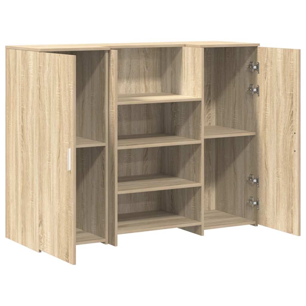 Receptiebalie 135x50x103,5 cm bewerkt hout sonoma eikenkleurig is nu te koop bij PeponiXL, paradijselijk wonen!