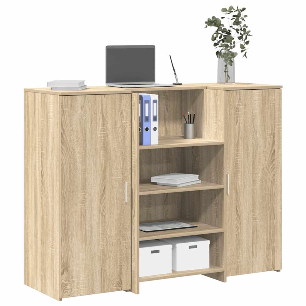 Receptiebalie 135x50x103,5 cm bewerkt hout sonoma eikenkleurig is nu te koop bij PeponiXL, paradijselijk wonen!