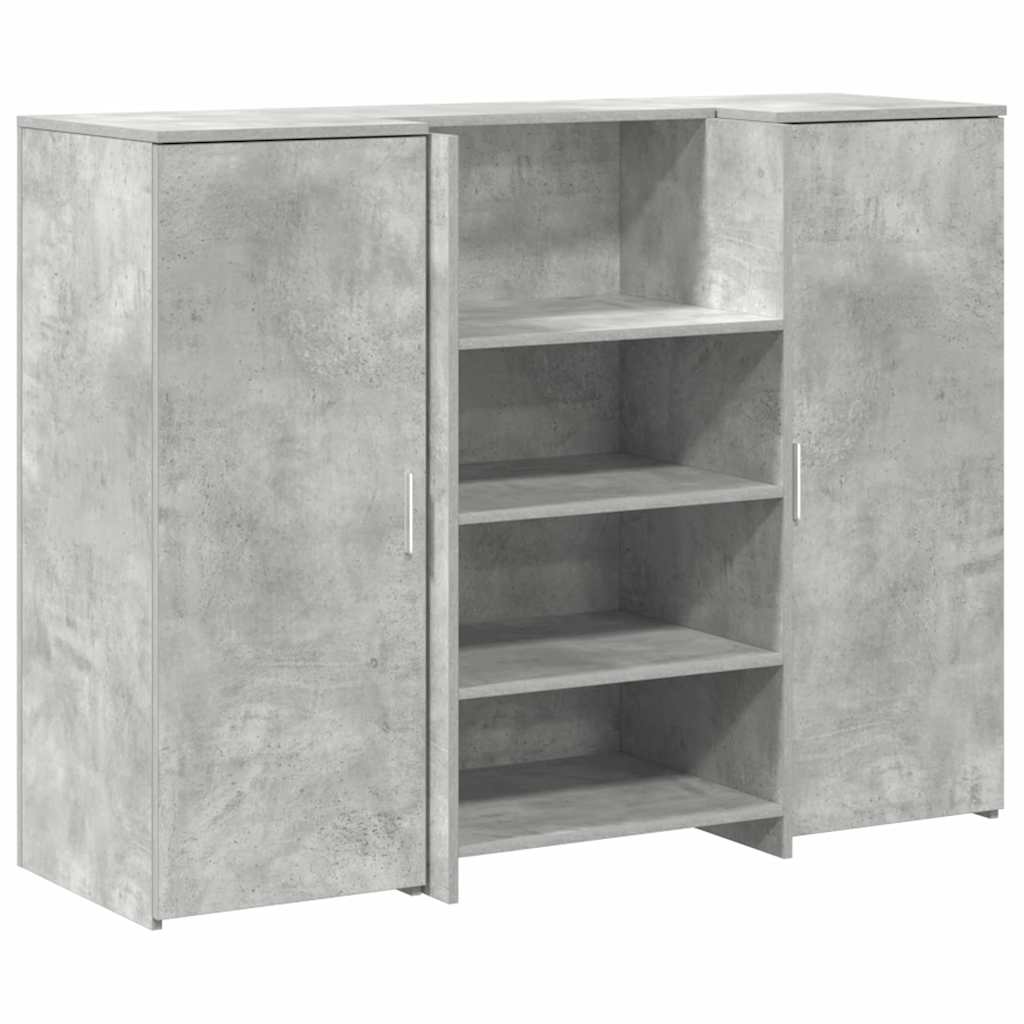 Receptiebalie 135x50x103,5 cm bewerkt hout betongrijs is nu te koop bij PeponiXL, paradijselijk wonen!