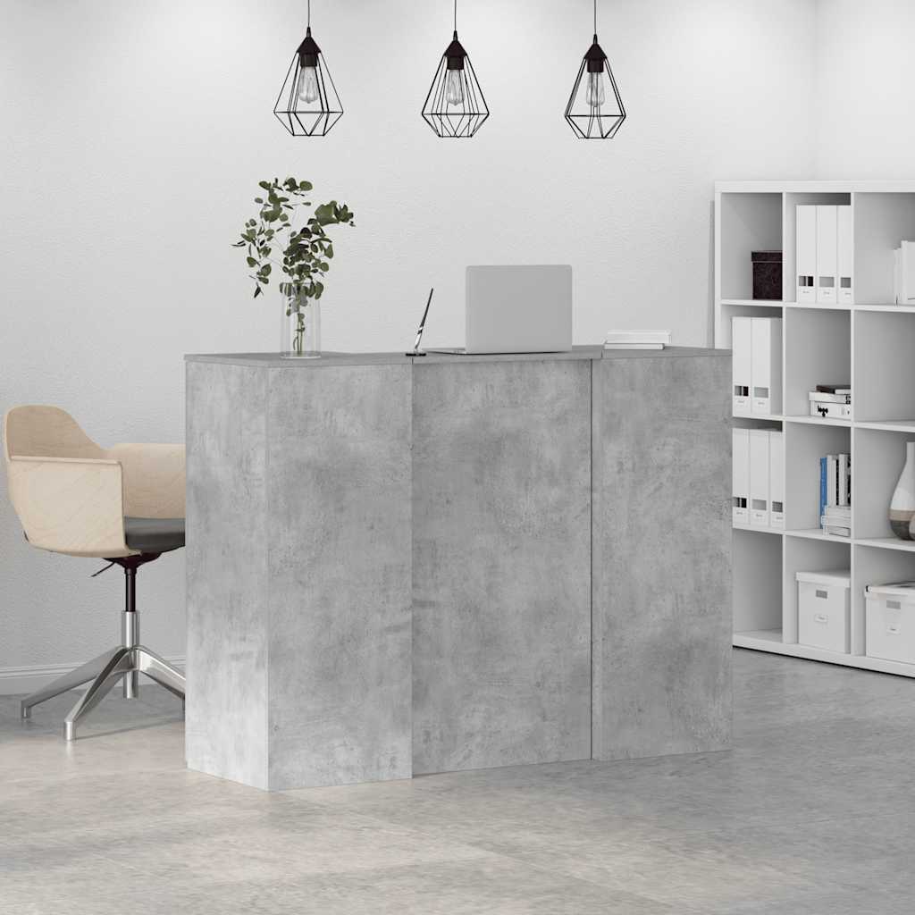 Receptiebalie 135x50x103,5 cm bewerkt hout betongrijs is nu te koop bij PeponiXL, paradijselijk wonen!