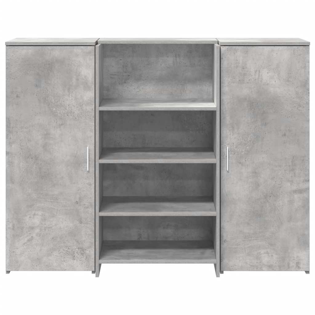Receptiebalie 135x50x103,5 cm bewerkt hout betongrijs is nu te koop bij PeponiXL, paradijselijk wonen!