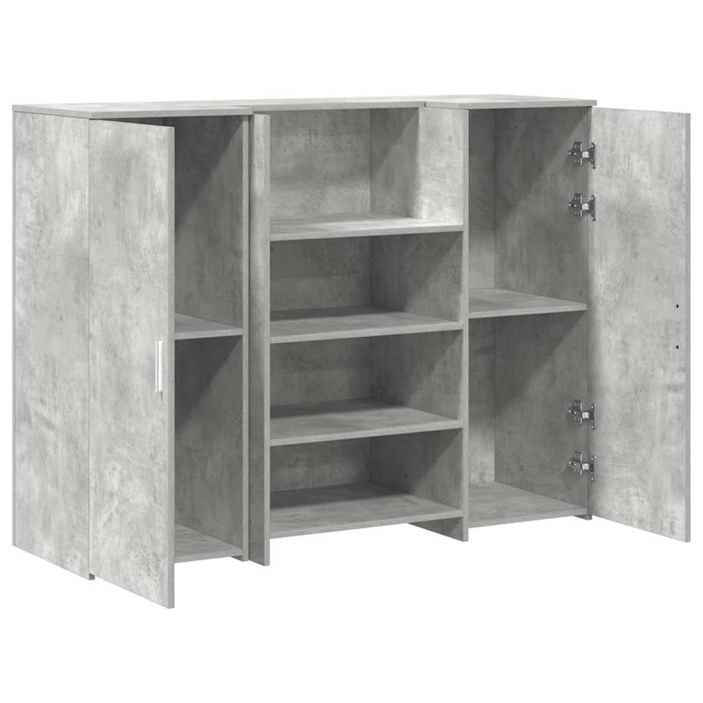 Receptiebalie 135x50x103,5 cm bewerkt hout betongrijs is nu te koop bij PeponiXL, paradijselijk wonen!