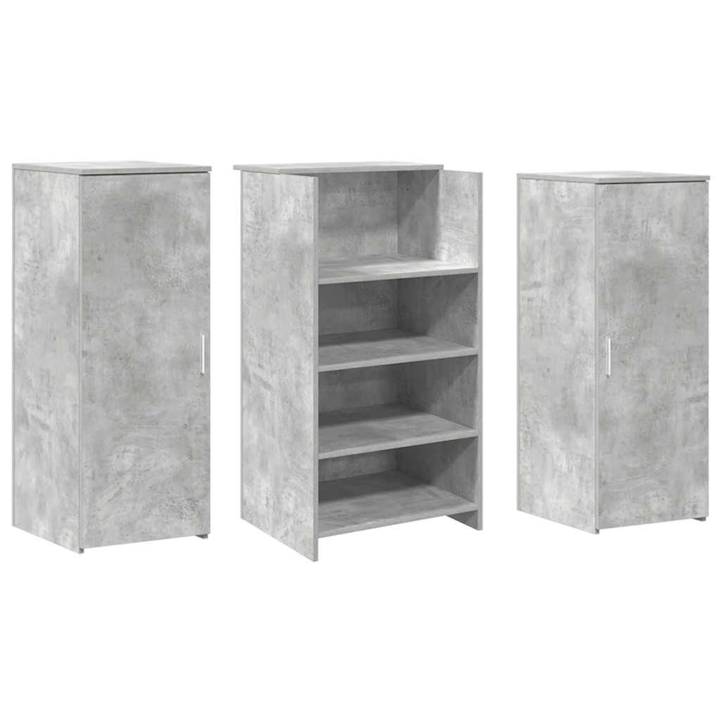 Receptiebalie 135x50x103,5 cm bewerkt hout betongrijs is nu te koop bij PeponiXL, paradijselijk wonen!