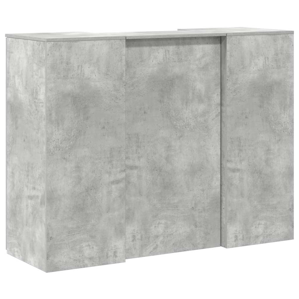 Receptiebalie 135x50x103,5 cm bewerkt hout betongrijs is nu te koop bij PeponiXL, paradijselijk wonen!