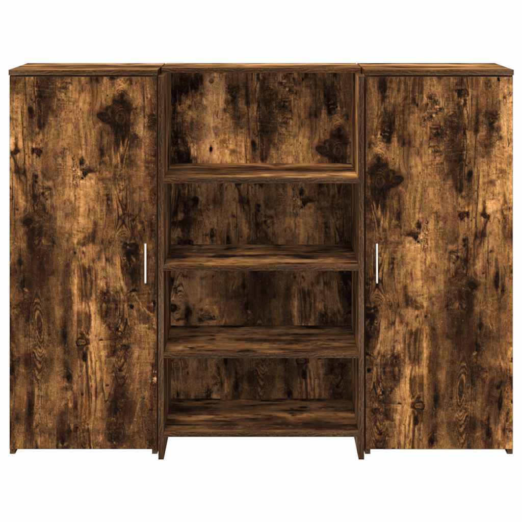 Receptiebalie 135x50x103,5 cm bewerkt hout gerookt eikenkleurig is nu te koop bij PeponiXL, paradijselijk wonen!