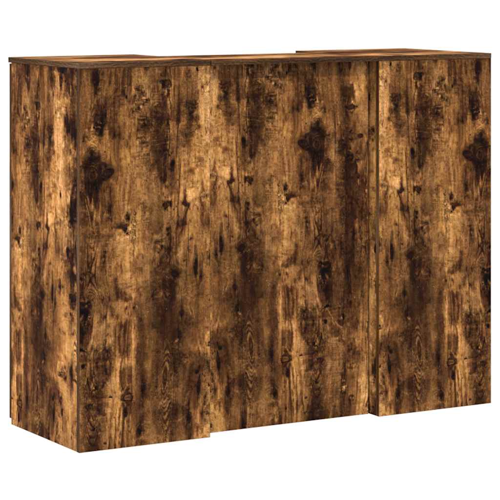 Receptiebalie 135x50x103,5 cm bewerkt hout gerookt eikenkleurig is nu te koop bij PeponiXL, paradijselijk wonen!