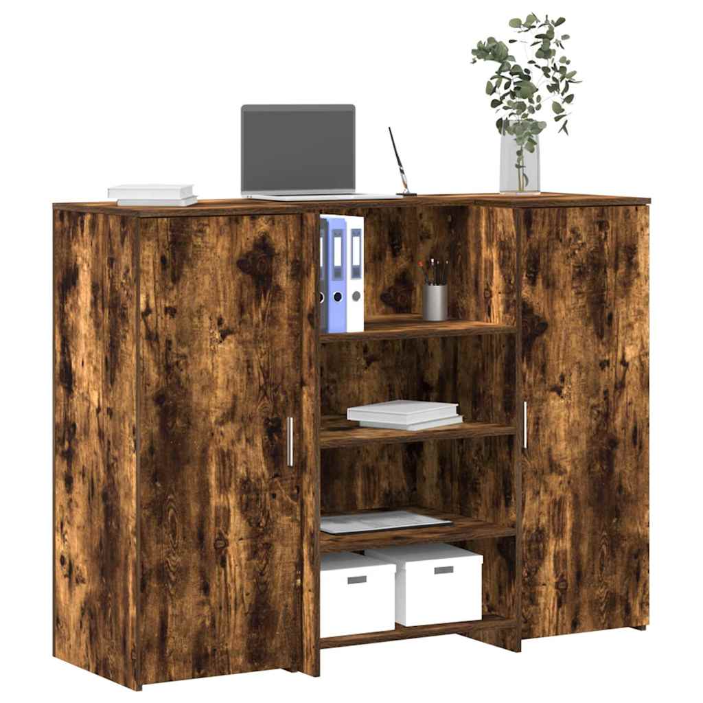Receptiebalie 135x50x103,5 cm bewerkt hout gerookt eikenkleurig is nu te koop bij PeponiXL, paradijselijk wonen!