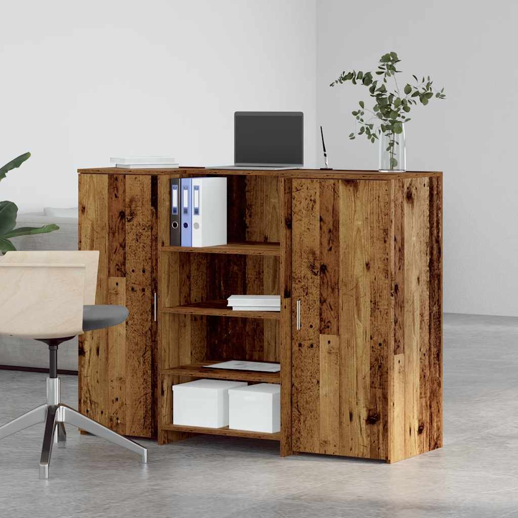 Receptiebalie 135x50x103,5 cm bewerkt hout oud houtkleurig is nu te koop bij PeponiXL, paradijselijk wonen!