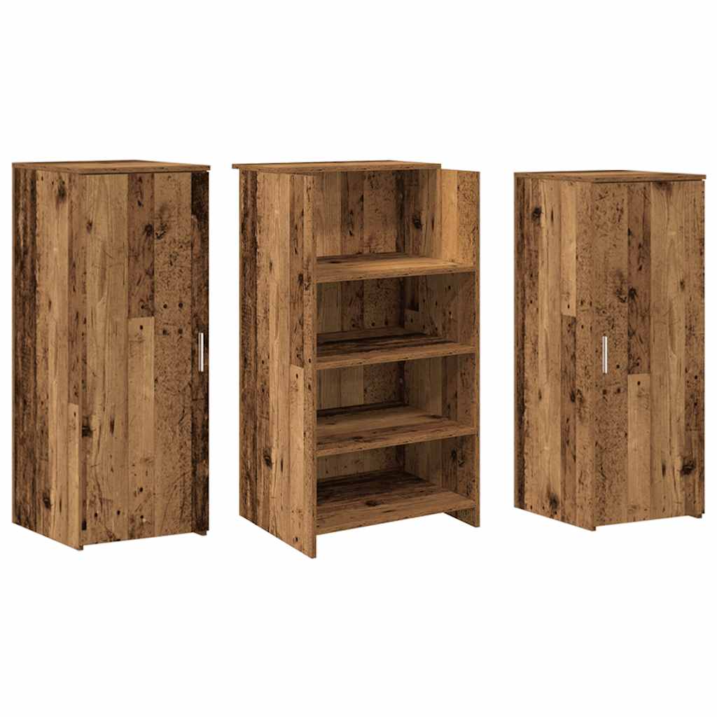 Receptiebalie 135x50x103,5 cm bewerkt hout oud houtkleurig is nu te koop bij PeponiXL, paradijselijk wonen!
