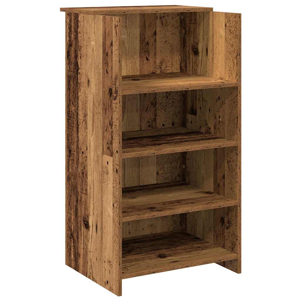 Receptiebalie 135x50x103,5 cm bewerkt hout oud houtkleurig is nu te koop bij PeponiXL, paradijselijk wonen!