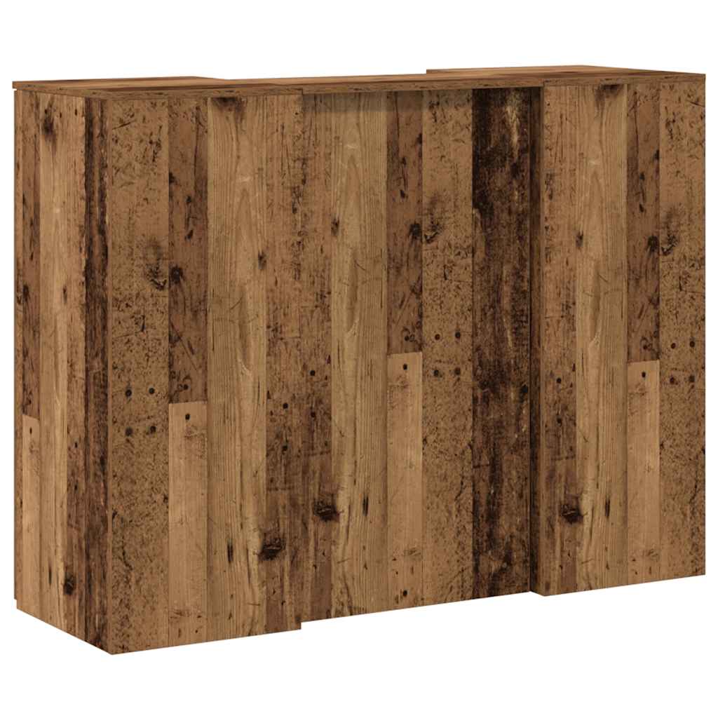 Receptiebalie 135x50x103,5 cm bewerkt hout oud houtkleurig is nu te koop bij PeponiXL, paradijselijk wonen!