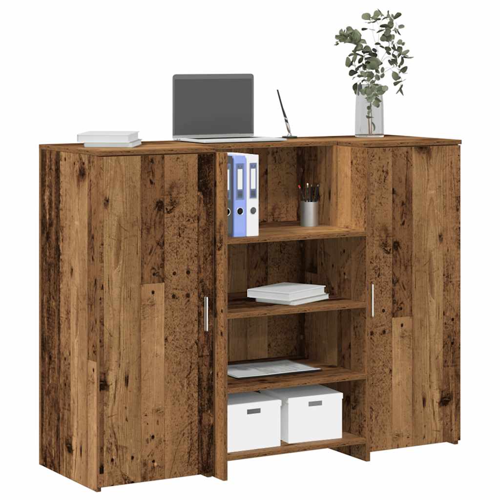 Receptiebalie 135x50x103,5 cm bewerkt hout oud houtkleurig is nu te koop bij PeponiXL, paradijselijk wonen!