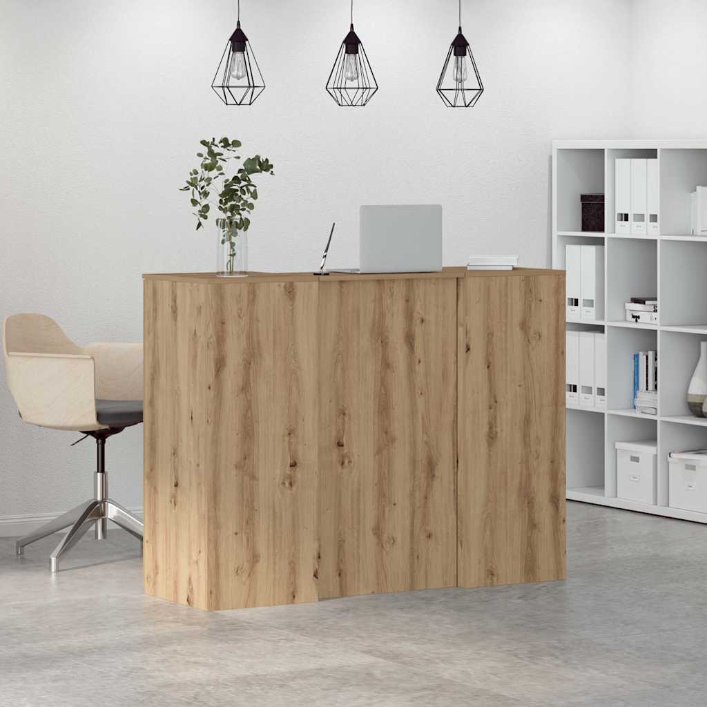 Receptiebalie 135x50x103,5cm bewerkt hout artisanaal eikenkleur is nu te koop bij PeponiXL, paradijselijk wonen!
