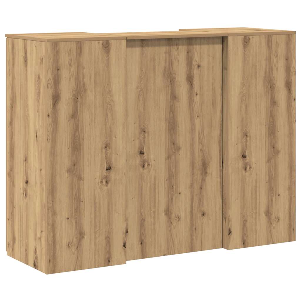 Receptiebalie 135x50x103,5cm bewerkt hout artisanaal eikenkleur is nu te koop bij PeponiXL, paradijselijk wonen!