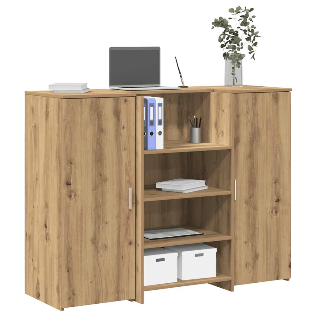 Receptiebalie 135x50x103,5cm bewerkt hout artisanaal eikenkleur is nu te koop bij PeponiXL, paradijselijk wonen!