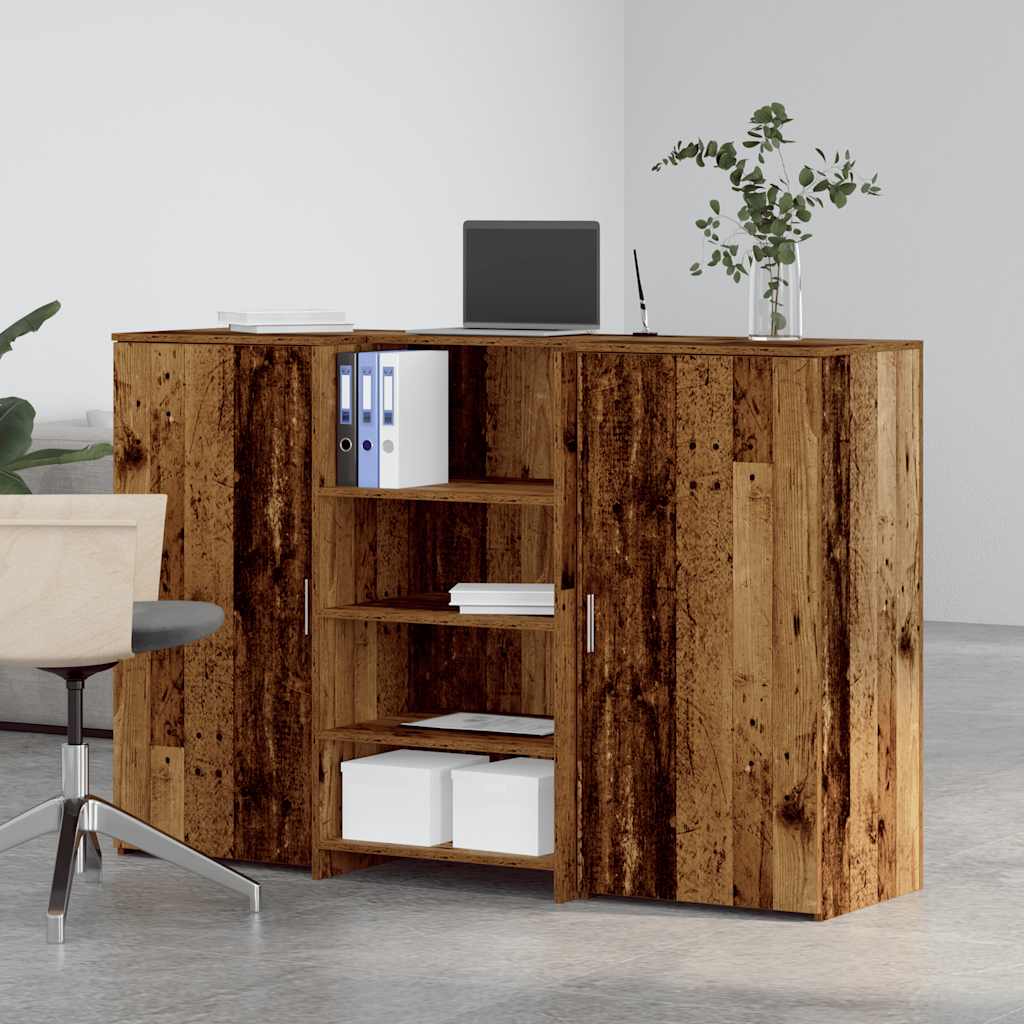 Receptiebalie 155x50x103,5 cm bewerkt hout oud houtkleurig is nu te koop bij PeponiXL, paradijselijk wonen!