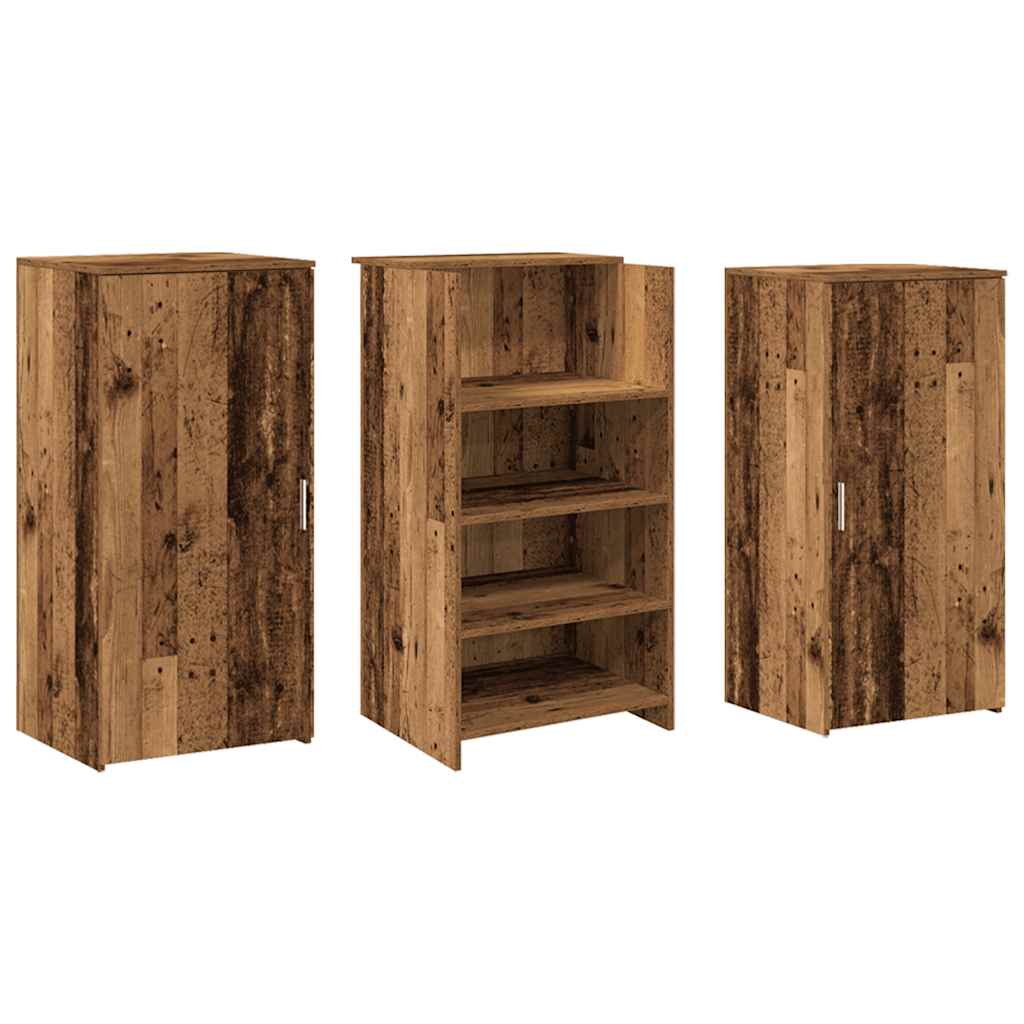 Receptiebalie 155x50x103,5 cm bewerkt hout oud houtkleurig is nu te koop bij PeponiXL, paradijselijk wonen!