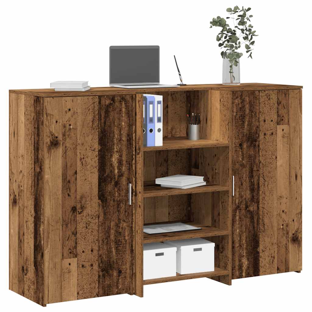 Receptiebalie 155x50x103,5 cm bewerkt hout oud houtkleurig is nu te koop bij PeponiXL, paradijselijk wonen!