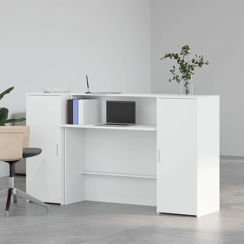 Receptiebalie Wit 180x50x103,5 cm Bewerkt Hout is nu te koop bij PeponiXL, paradijselijk wonen!