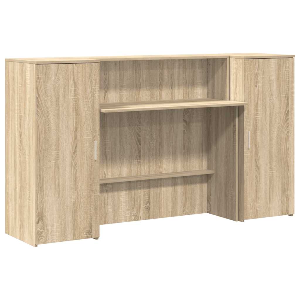 Receptiebalie 180x50x103,5 cm bewerkt hout sonoma eikenkleurig is nu te koop bij PeponiXL, paradijselijk wonen!