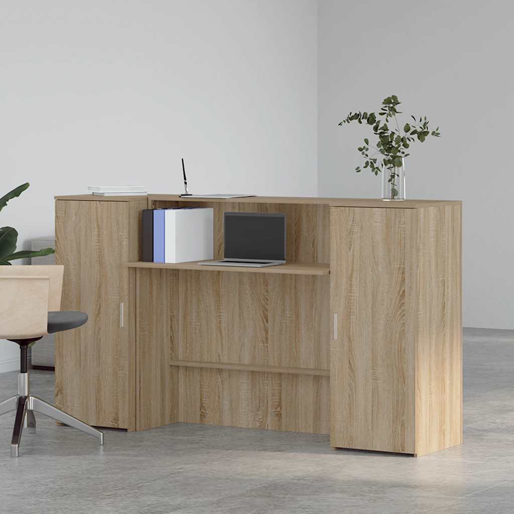 Receptiebalie 180x50x103,5 cm bewerkt hout sonoma eikenkleurig is nu te koop bij PeponiXL, paradijselijk wonen!