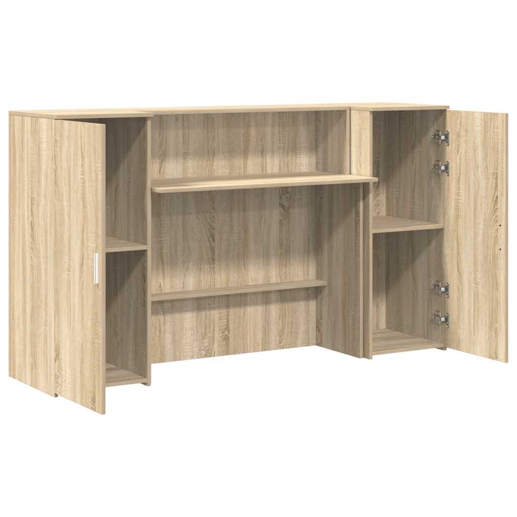 Receptiebalie 180x50x103,5 cm bewerkt hout sonoma eikenkleurig is nu te koop bij PeponiXL, paradijselijk wonen!