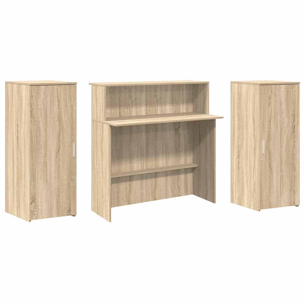 Receptiebalie 180x50x103,5 cm bewerkt hout sonoma eikenkleurig is nu te koop bij PeponiXL, paradijselijk wonen!