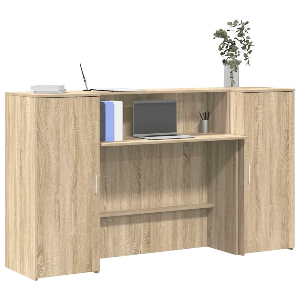 Receptiebalie 180x50x103,5 cm bewerkt hout sonoma eikenkleurig is nu te koop bij PeponiXL, paradijselijk wonen!