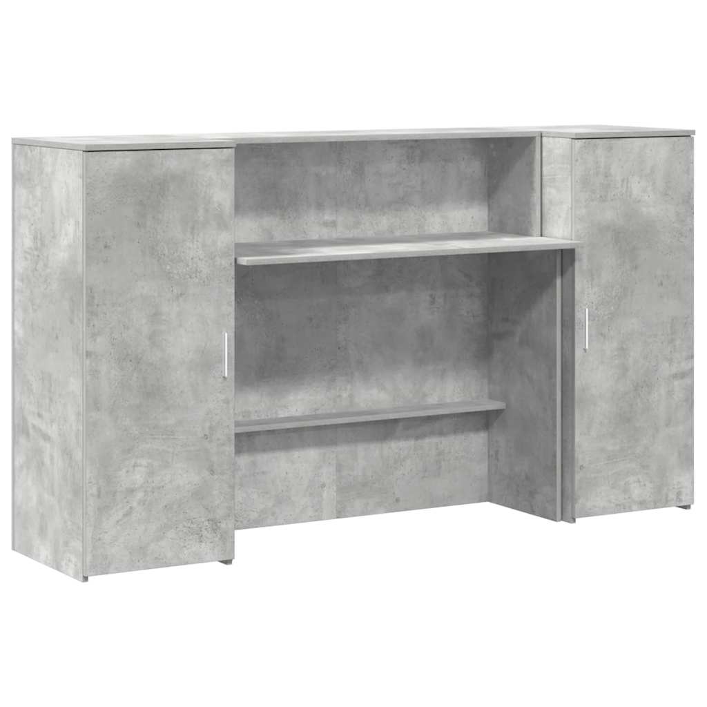 Receptiebalie 180x50x103,5 cm bewerkt hout betongrijs is nu te koop bij PeponiXL, paradijselijk wonen!