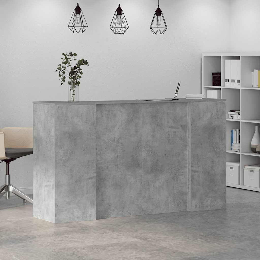 Receptiebalie 180x50x103,5 cm bewerkt hout betongrijs is nu te koop bij PeponiXL, paradijselijk wonen!