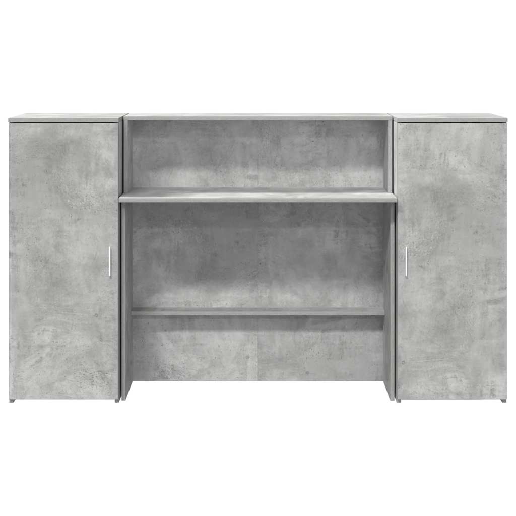 Receptiebalie 180x50x103,5 cm bewerkt hout betongrijs is nu te koop bij PeponiXL, paradijselijk wonen!