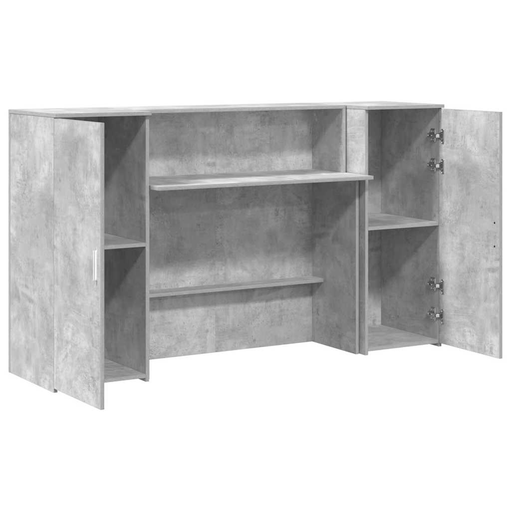 Receptiebalie 180x50x103,5 cm bewerkt hout betongrijs is nu te koop bij PeponiXL, paradijselijk wonen!